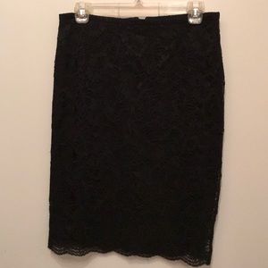 Calvin Klein lace pencil skirt black